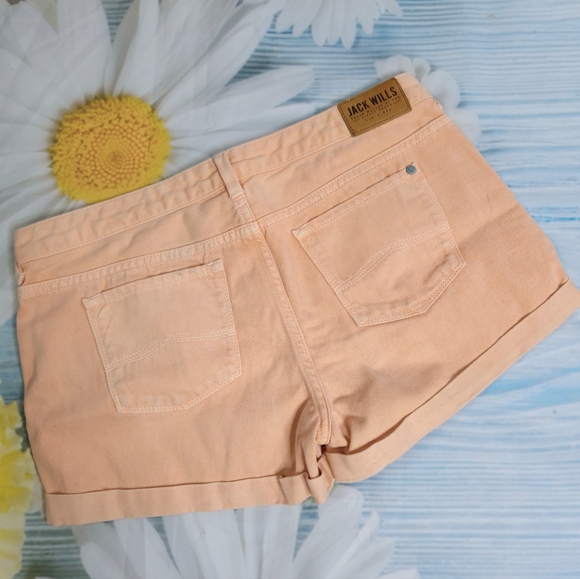 Jack Wills size uk 10 Apricot pink Denim Shorts - Picture 7 of 7
